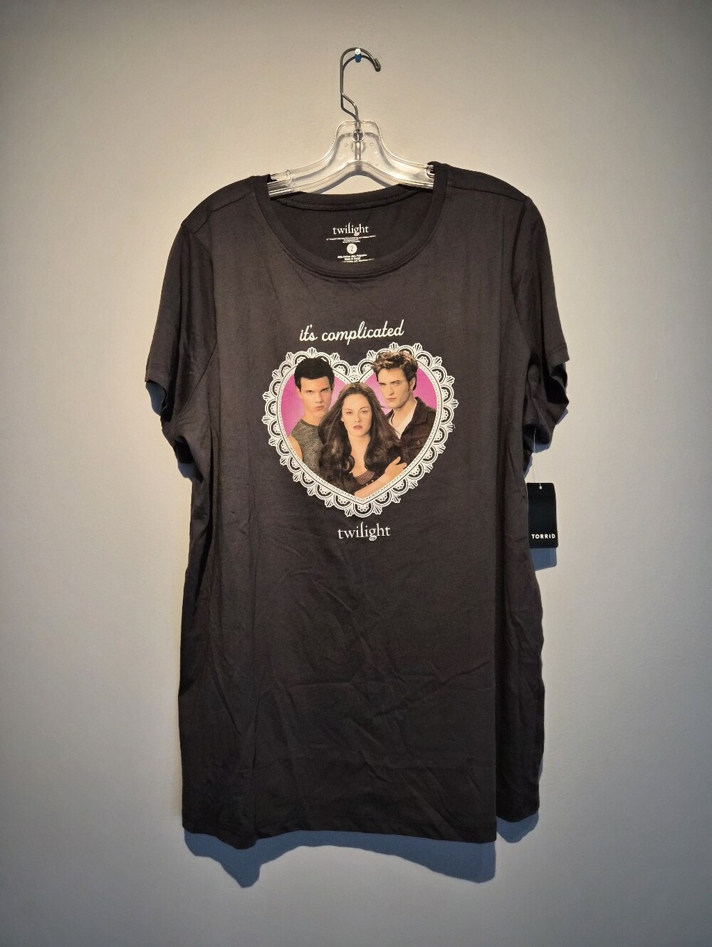 Torrid Twilight Its Complicated Black Graphic T-Shirt | Size Large
